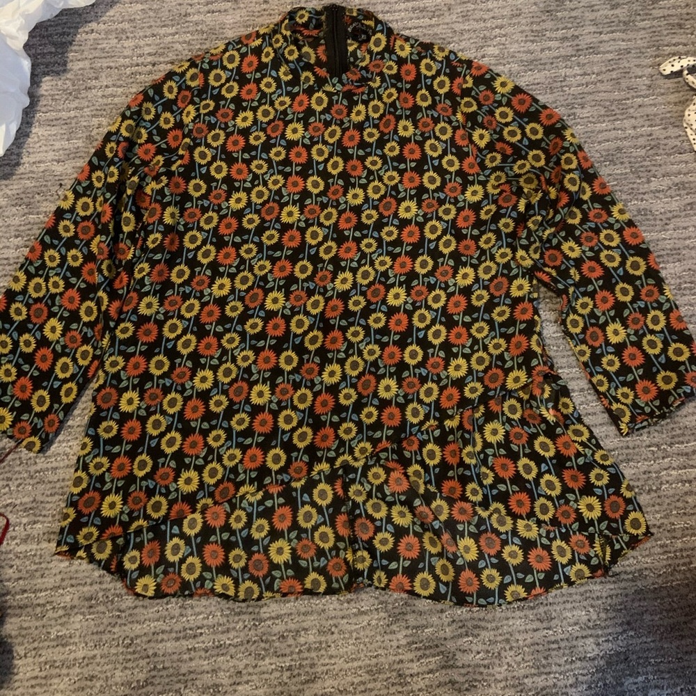 XS Floral turtleneck